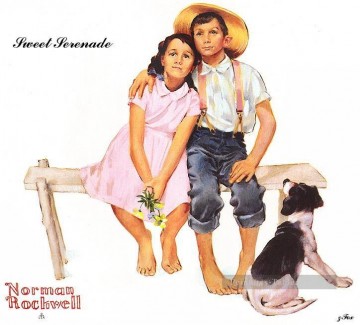 Norman Rockwell Painting - sweet serenade Norman Rockwell